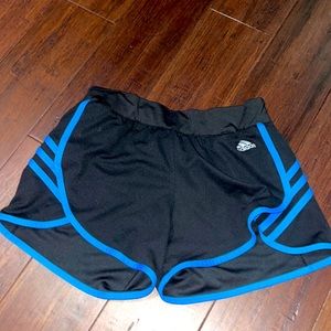 Black and blue Adidas shorts